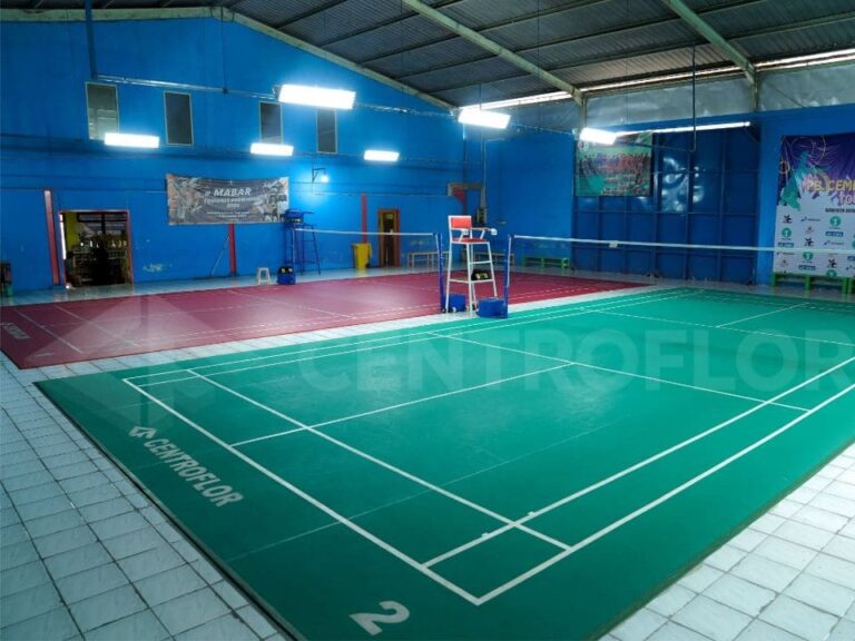 Karpet Badminton Merah hijau