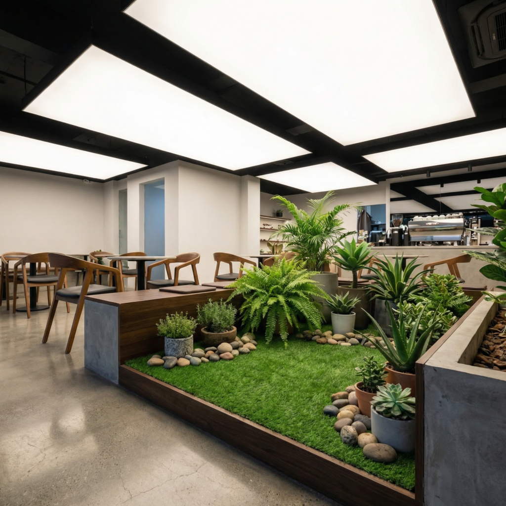 pemasangan karpet rumput sintetis komersil