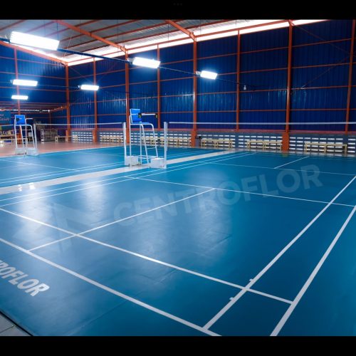 Karpet Lapangan Badminton Biru