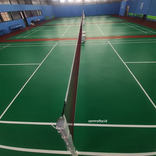 Lapangan Badminton dengan Karpet Vinyl